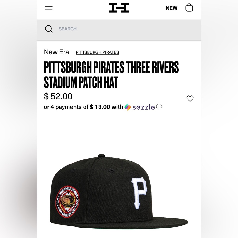 PITTSBURGH PIRATES THREE RIVERS STADIUM PATCH HAT